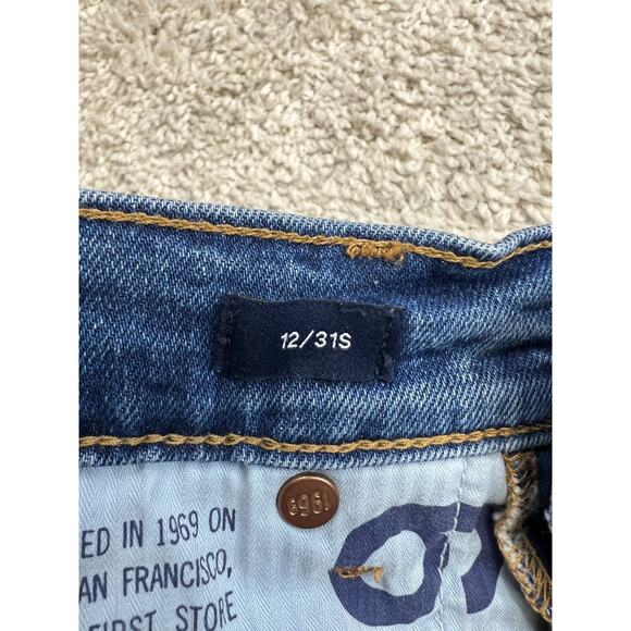 Gap 50th High Rise Flare Jeans Womens 31 S Retro Pockets Medium Wash Stretch - Picture 8 of 14